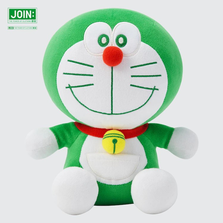 日本 UNIQLO x Doraemon Sustainability Mode 多啦A夢公仔 環保綠色 可持續發展模式限定版