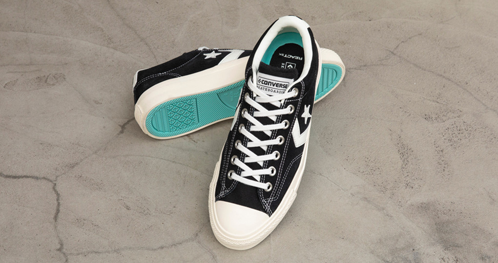 JP3967A939 日本限定 Converse BREAKSTAR SK OX +麂皮 拼接 黑色x薄荷綠