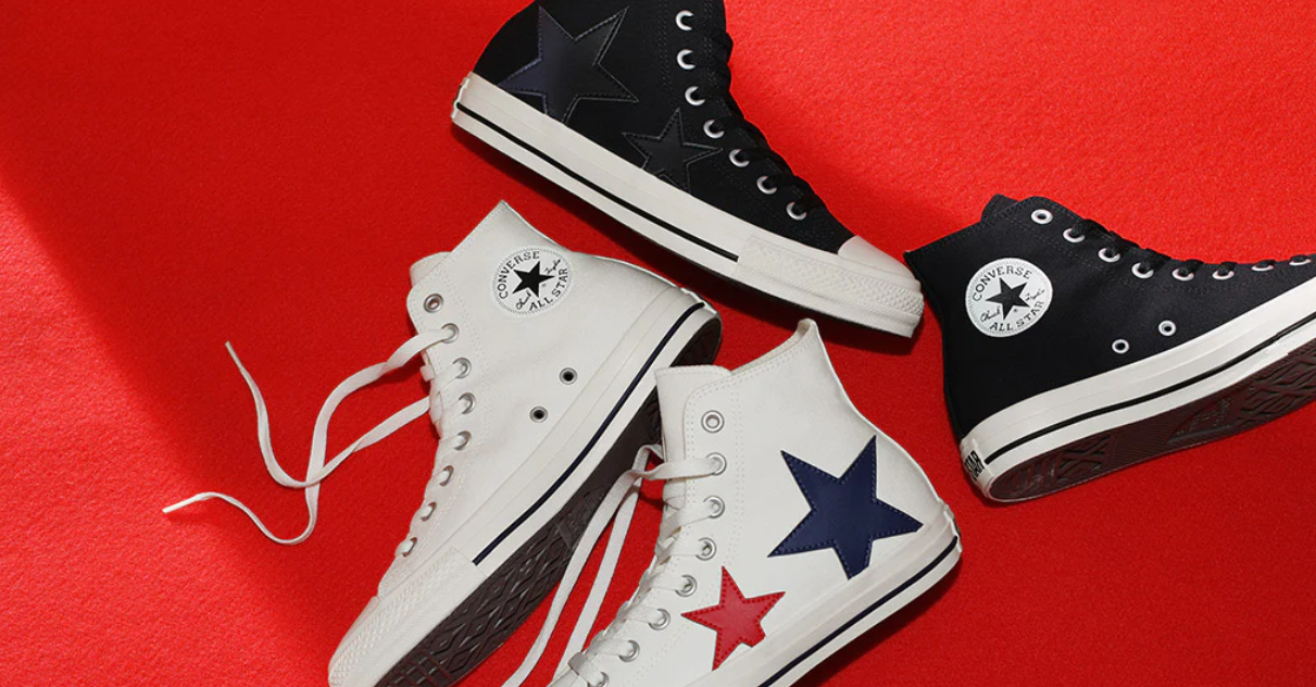 JP3967A943 日本限定 Converse ALL STAR DOUBLESTARS HI 異材質拼接 大星星