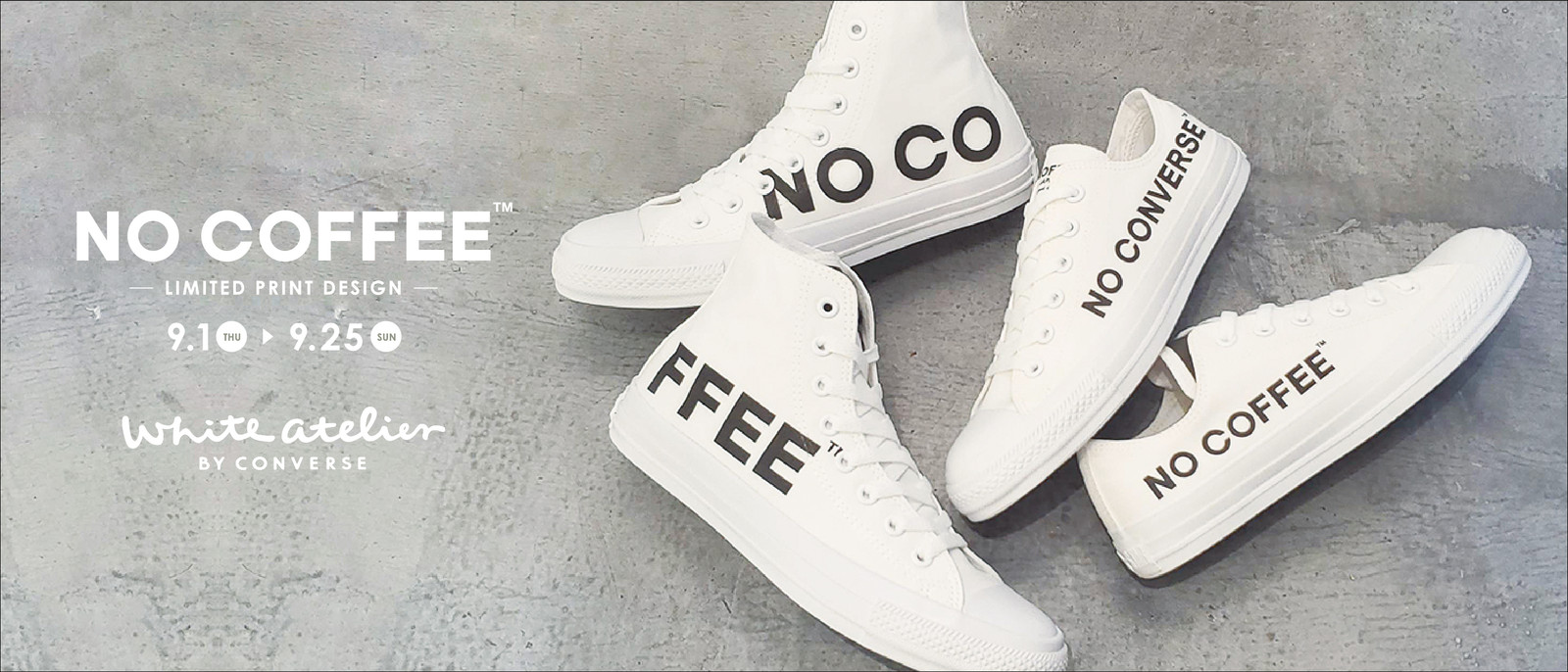 JP3967A948 日本限定 Converse ALL STAR NO COFFEE  高筒/低筒