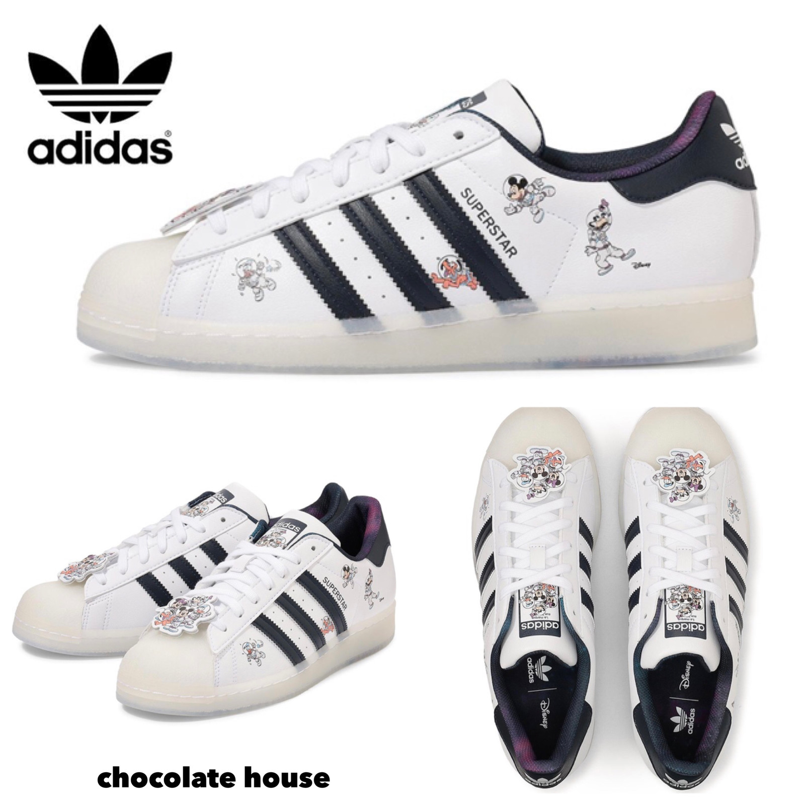 JP2210H002 ABC-MART限定 Adidas x Disney Superstar運動鞋 白色
