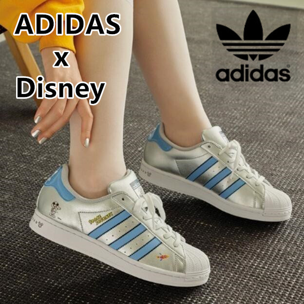 JP2210H001 ABC-MART限定 Adidas x Disney Superstar運動鞋 銀色