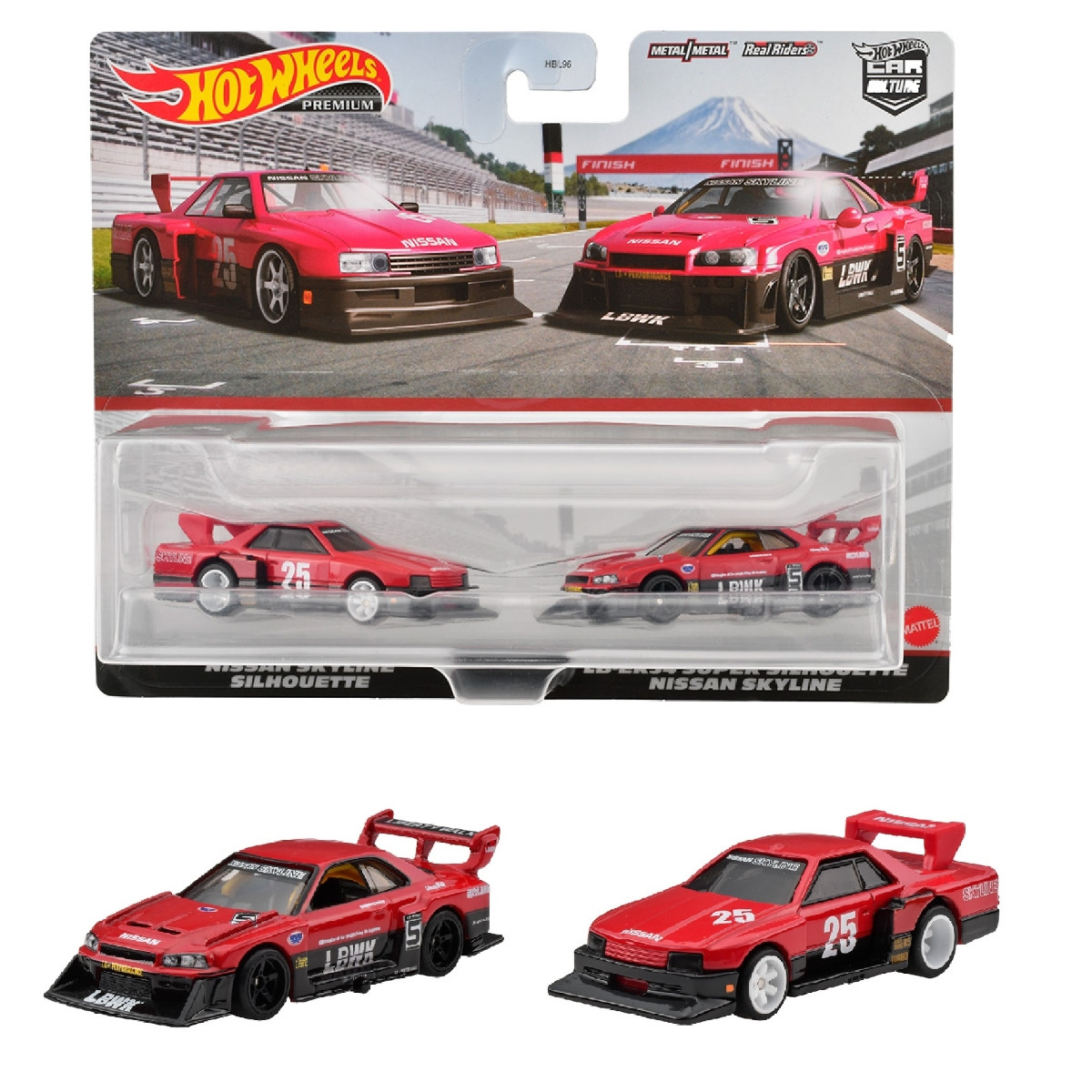 〖代購〗ホットウィール（Hot Wheels） プレミアム 2パック 日産スカイライン シルエット / LB-ER34 スーパーシルエット 日産…