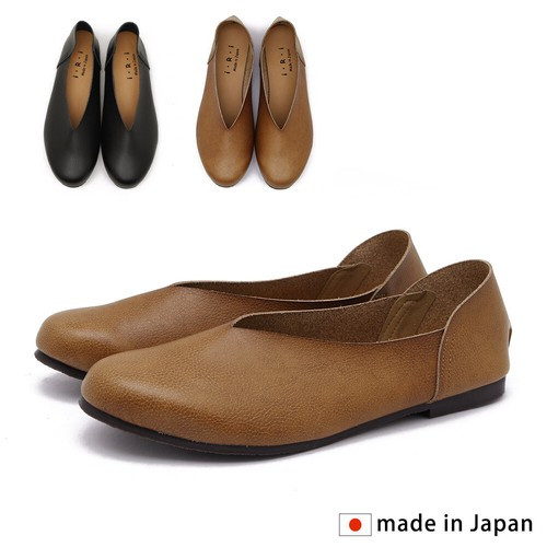 日本製人工皮革V字切割套穿鞋 日本製/made in japan 人工皮革Vカットパンプス（2カラー/4サイズ）