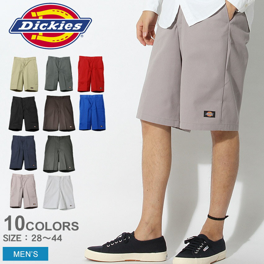 〖代購〗＼楽天最安値に挑戦中／ディッキーズ ハーフパンツ DICKIES マルチポケットワークショーツ メンズ 黒 ベージュ ネイビー 42-283 42283 ブランド 短パン ショートパンツ 半ズボン ボトムス 夏 パンツ カジュアル ストリート シンプル 無地 アメカジ