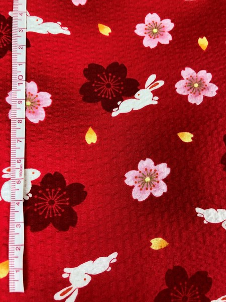 〖代購〗日本製生地 リップル桜ウサギ柄