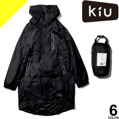〖代購〗キウ kiu レインコート レインポンチョ レインジップアップ K116 メンズ レディース ロング 自転車 通学 通勤 防水 撥水 ポンチョ カッパ 合羽 雨合羽 アウトドア おしゃれ かわいい [ネコポス発送]