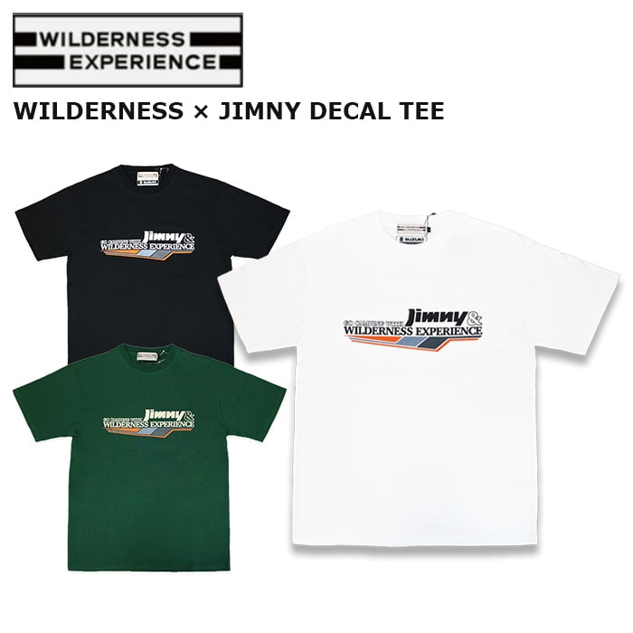 〖代購〗ウィルダネス エクスペリエンス WILDERNESS × JIMNY DECAL TEE ジムニー デカール JA11 車 クラシックカー レトロ 初代ジムニー キャンプ ジムニー女子 プリントTシャツ ブラック ホワイト グリーン トップス 夏 春 822203 39ショップ セール品 お買い得 値下げ