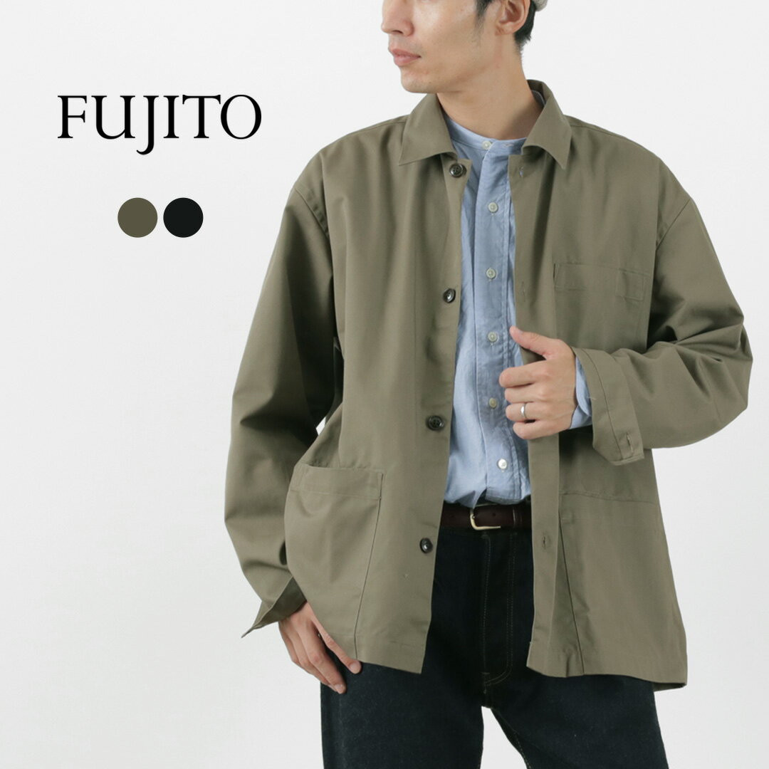 〖代購〗FUJITO（フジト） シャツジャケット / ライトアウター 羽織り 綿 コットン ポリエステル メンズ 日本製 Shirt Jacket