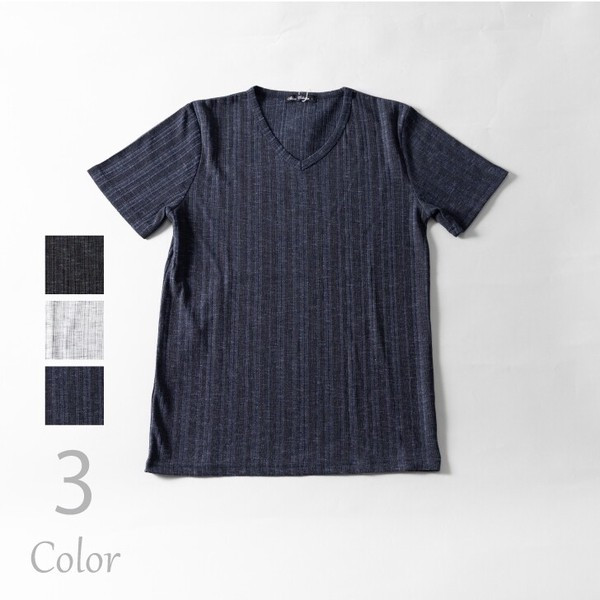 〖代購〗【2023春夏】ミックス杢 ランダムテレコ 半袖Tシャツ