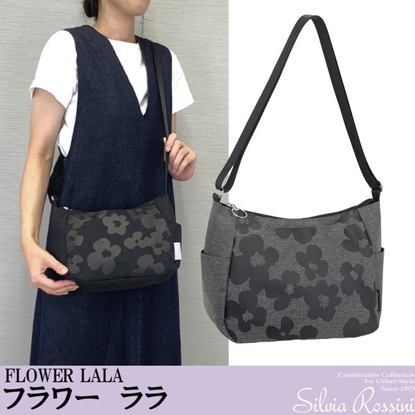 〖代購〗大きな花柄デザインのショルダーバッグ【FLOWERLALAーフラワーララー】