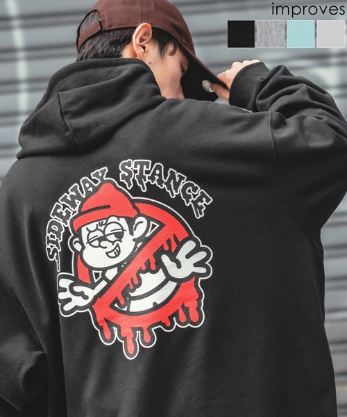 〖代購〗【SIDEWAYSTANCE】ゴーストバスターズ裏毛プルパーカー
