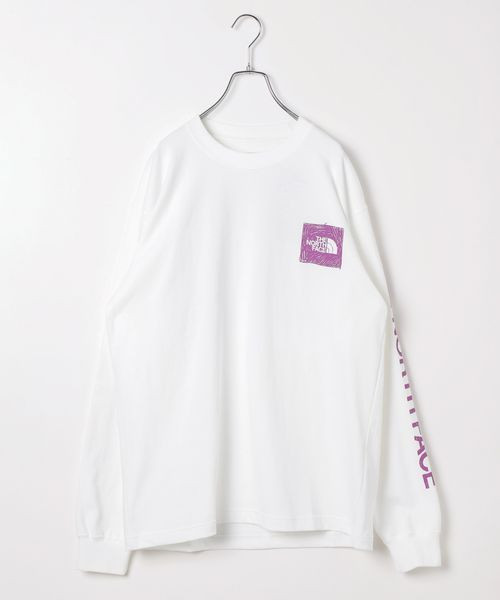 〖代購〗【THE NORTH FACE(ザノースフェイス)】手書き風ロゴロングTシャツ(WOMEN)